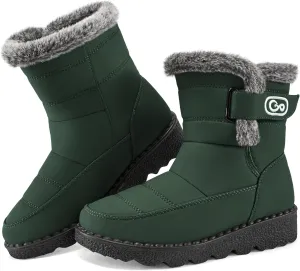 Ablanczoom Womens Winter Snow Boots With Warm Fur Lining Comfortable Booties Non Slip Waterproof Outdoor Shoes
