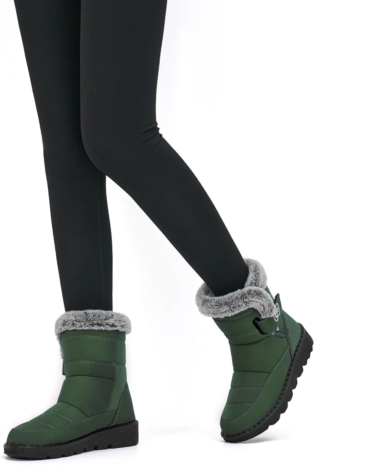 Ablanczoom Womens Winter Snow Boots With Warm Fur Lining Comfortable Booties Non Slip Waterproof Outdoor Shoes
