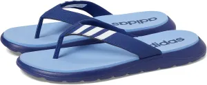 adidas Men's Comfort Flip Flop, Victory Blue/White/Blue Fusion, 12