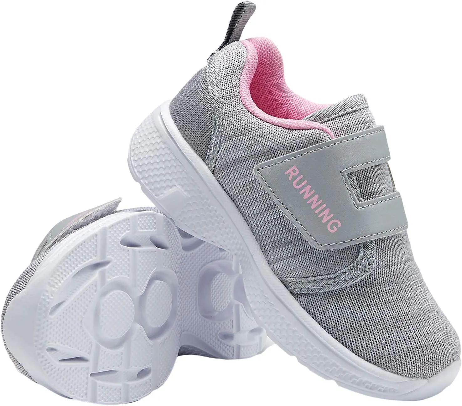 adituo Toddler/Little Kid Boys Girls Lightweight Breathable Sneakers Strap Athletic Runing Walking Sports Shoes