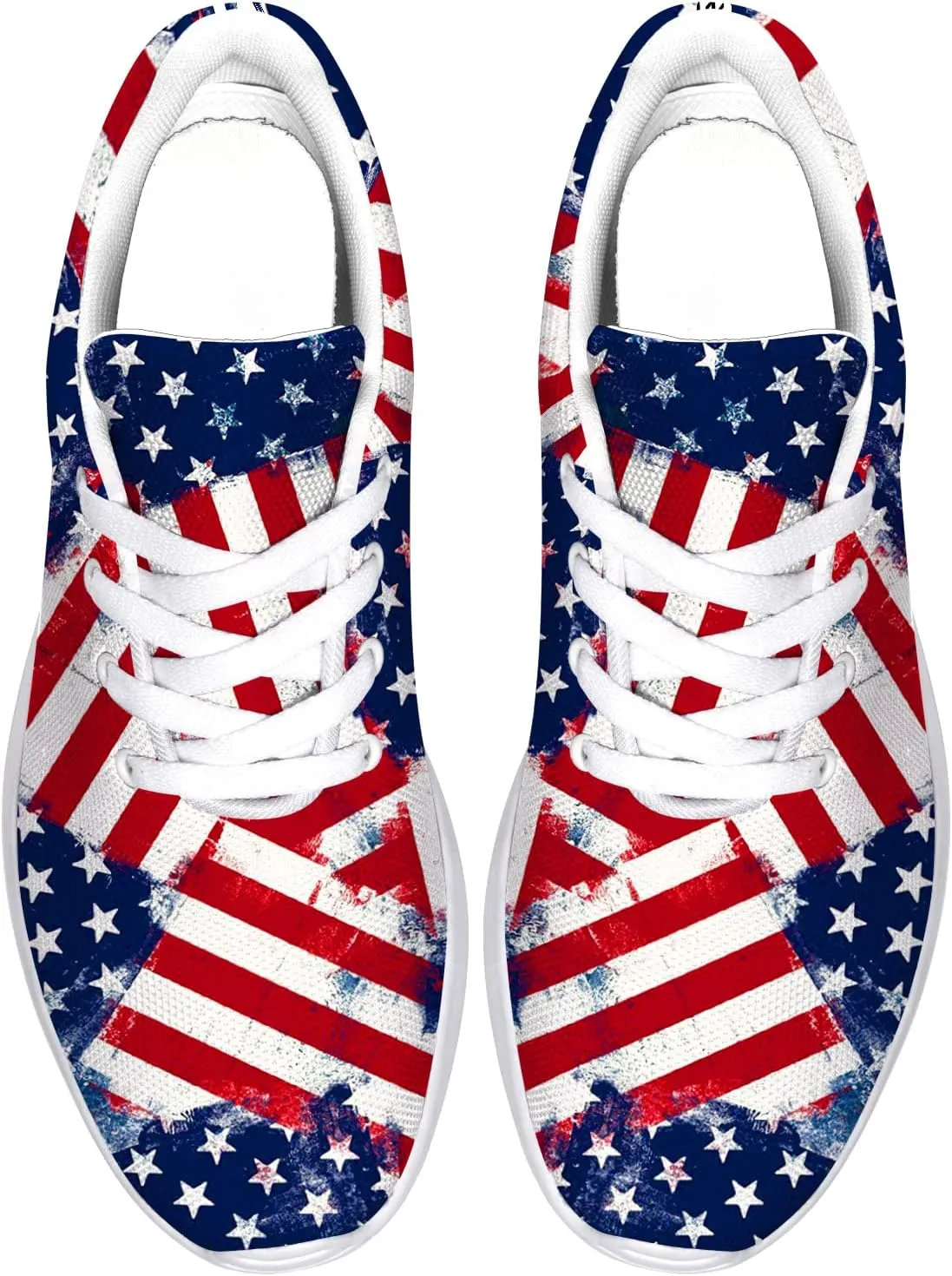 American Flag Shoes Womens Mens Road Running Shoes Athletic Sneakers Tennis Walking Shoes Gifts for Her,Him