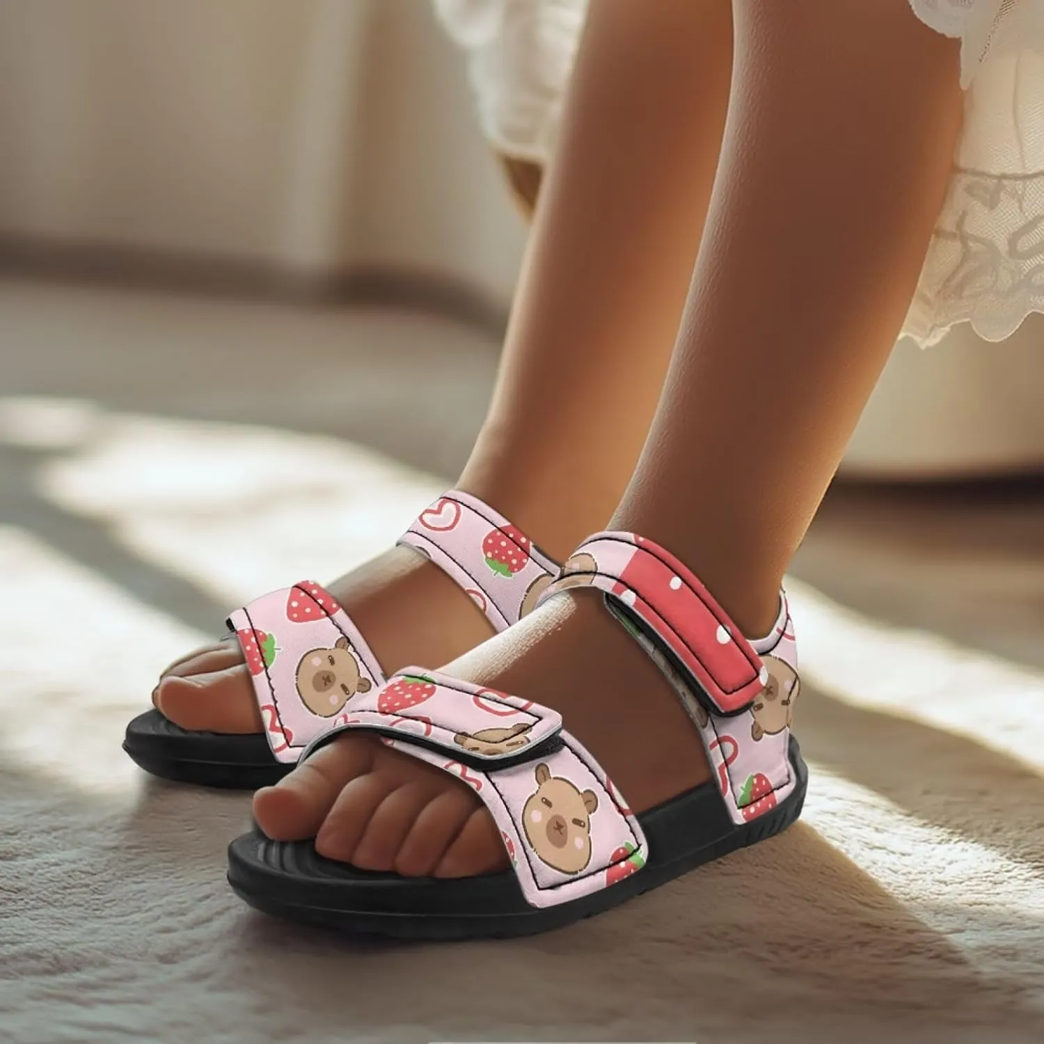 andals for Kids Girls Summer Shoes Causal Sport Athletic Outdoor Sandals with Adjustable Strap EVA Flat Shoes for Summer