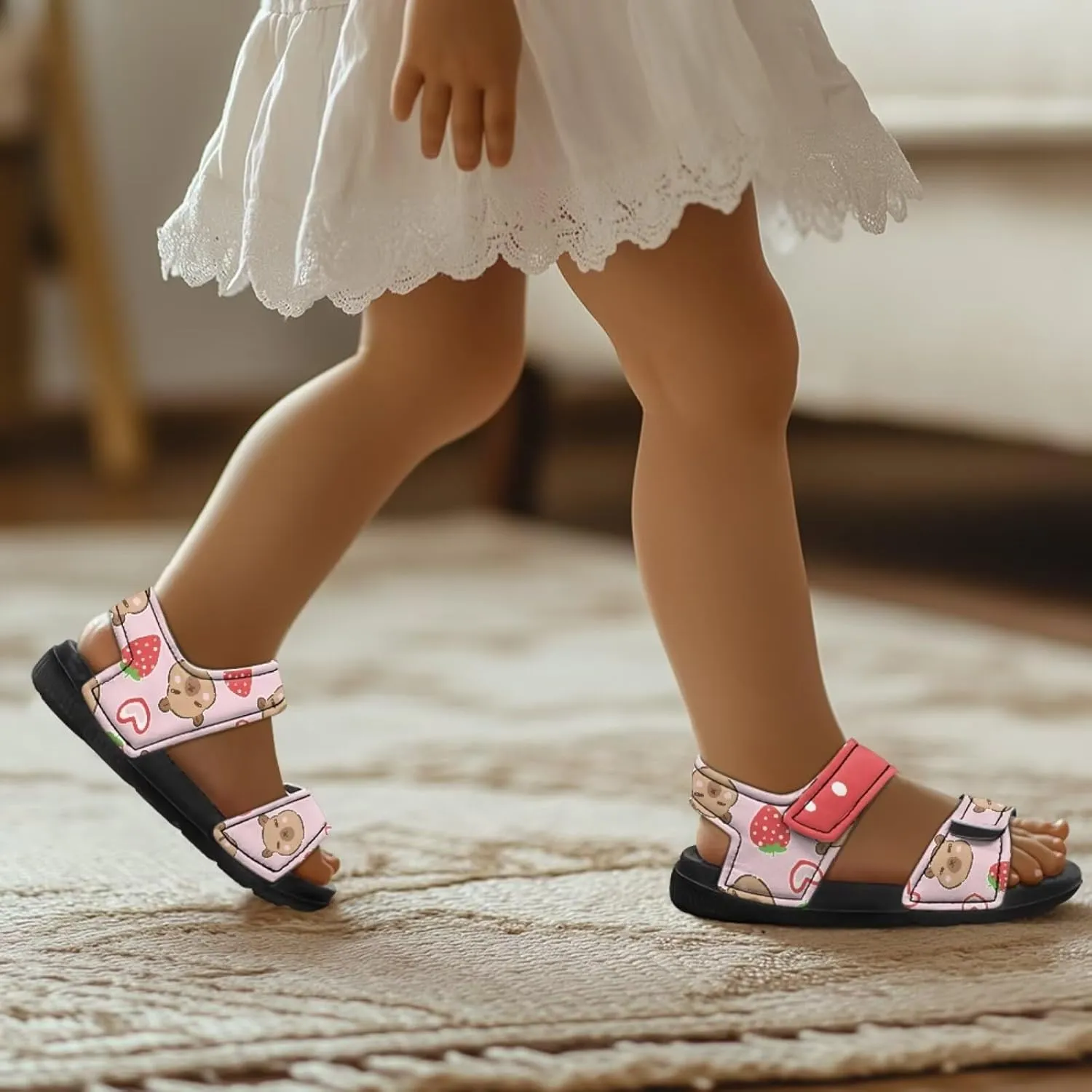 andals for Kids Girls Summer Shoes Causal Sport Athletic Outdoor Sandals with Adjustable Strap EVA Flat Shoes for Summer
