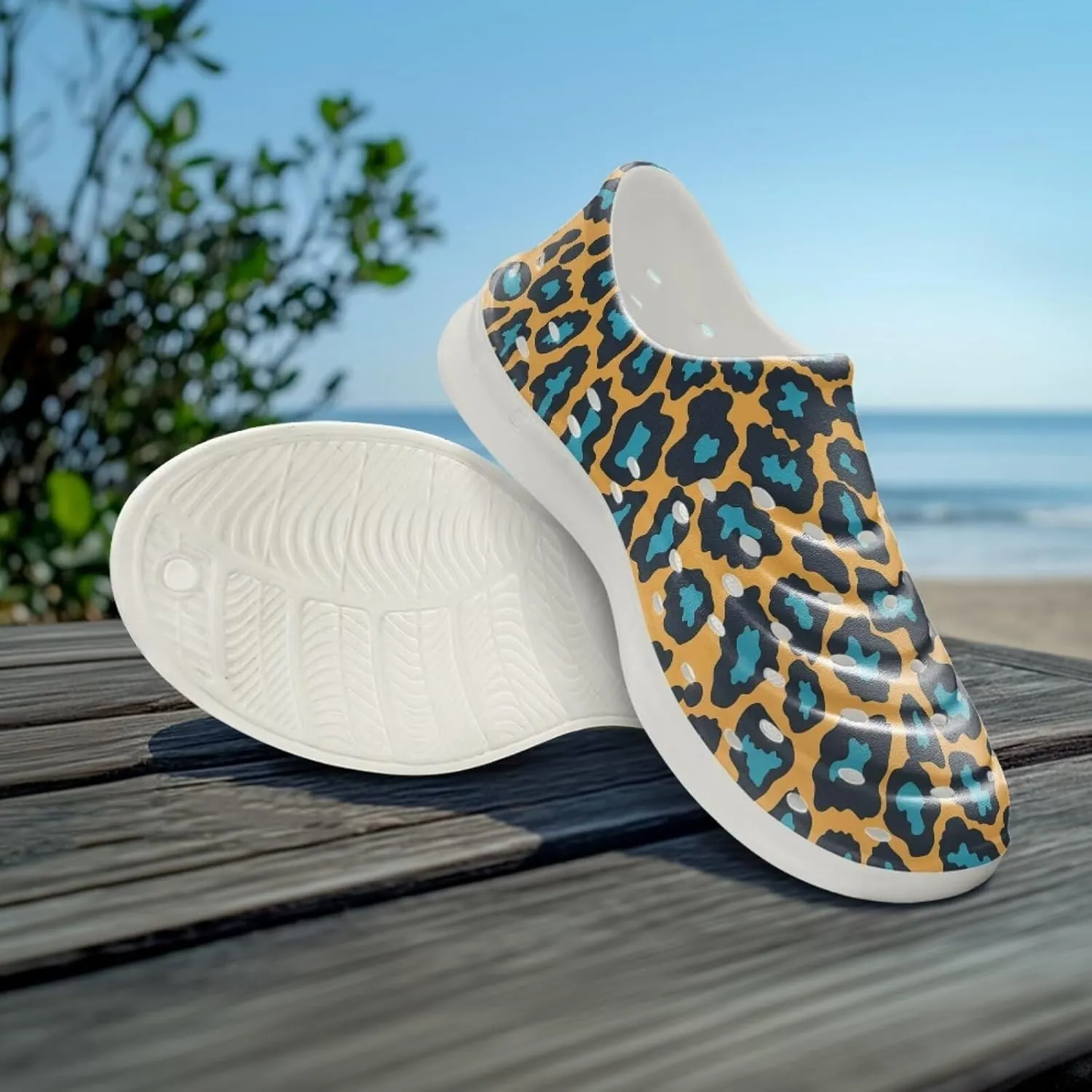 Animal Print Water Shoes for Girls Boys Kids Swim Beach Sandals Breathable for Outdoor Water Sports Pool