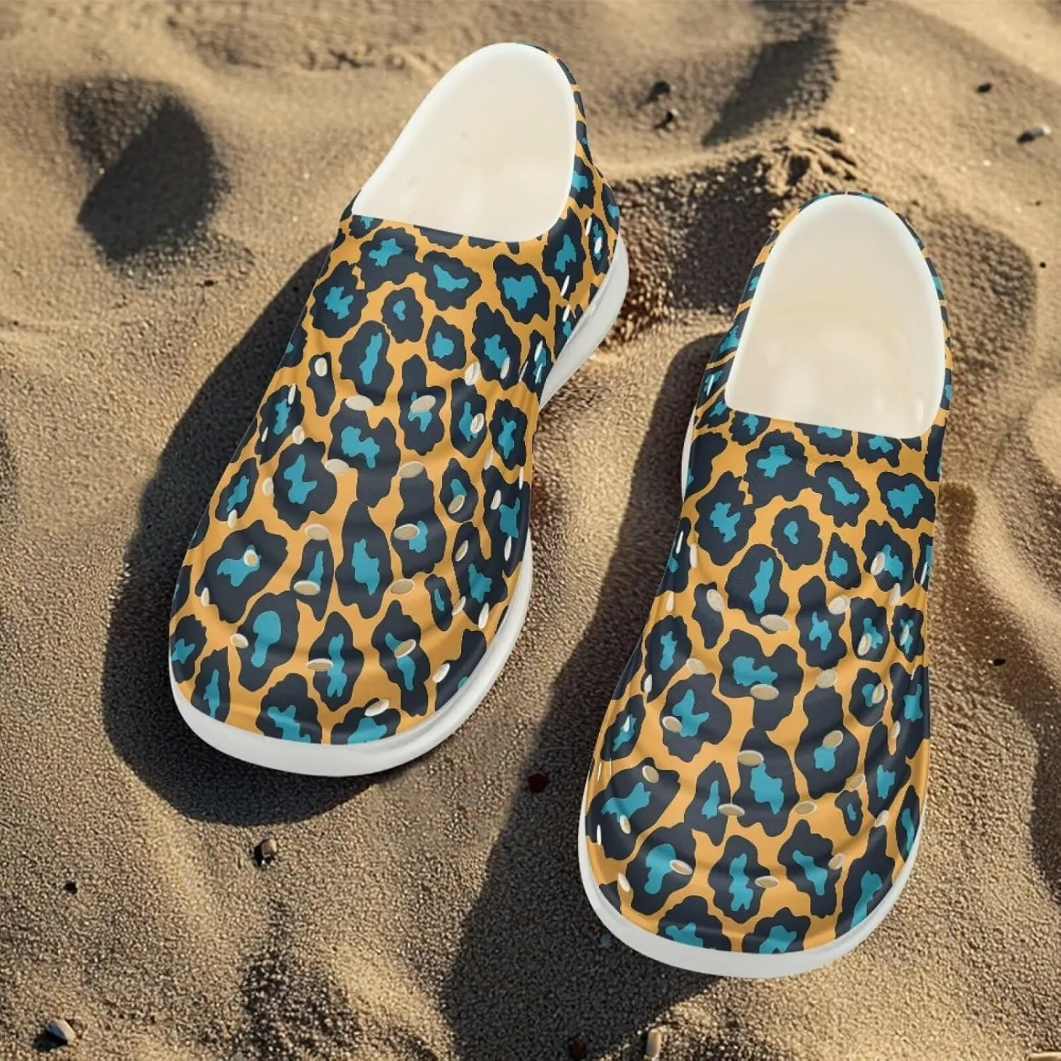 Animal Print Water Shoes for Girls Boys Kids Swim Beach Sandals Breathable for Outdoor Water Sports Pool