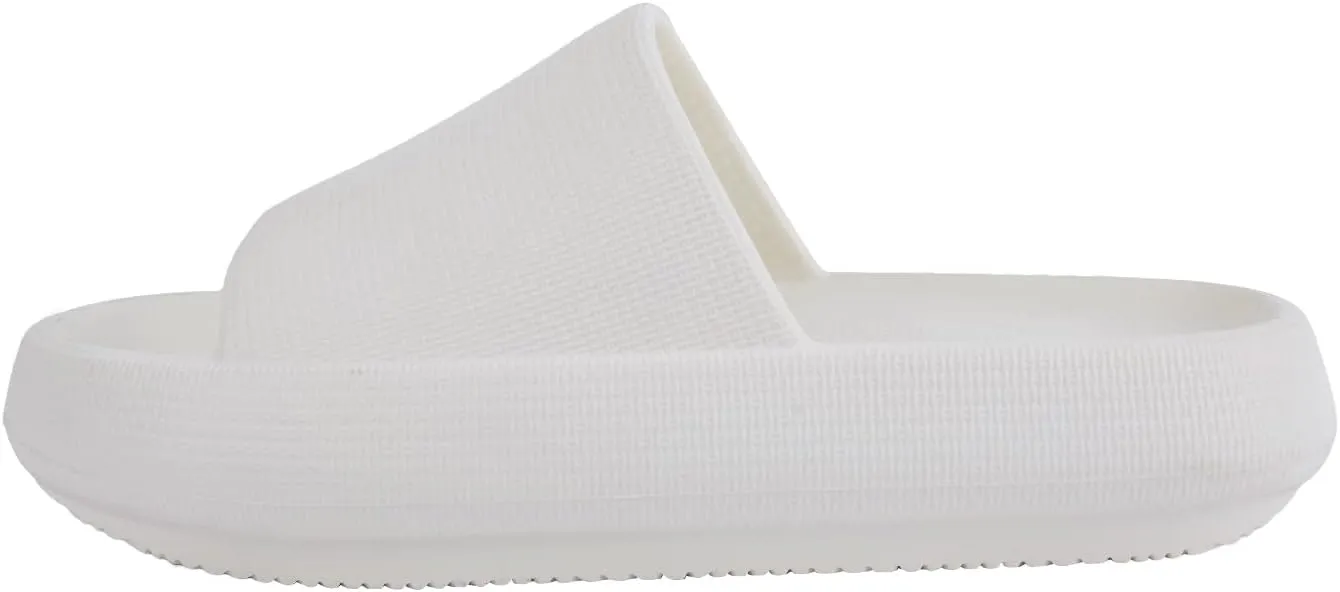 AUSLAND Women's Cloud Slides - Thick Sole Non-Slip Slippers Sandals, Lightweight Quick-Dry EVA Foam Shoes Indoor Outdoor Comfort 90111