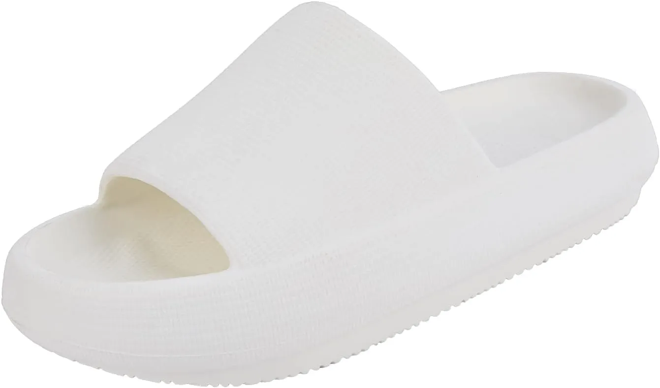 AUSLAND Women's Cloud Slides - Thick Sole Non-Slip Slippers Sandals, Lightweight Quick-Dry EVA Foam Shoes Indoor Outdoor Comfort 90111