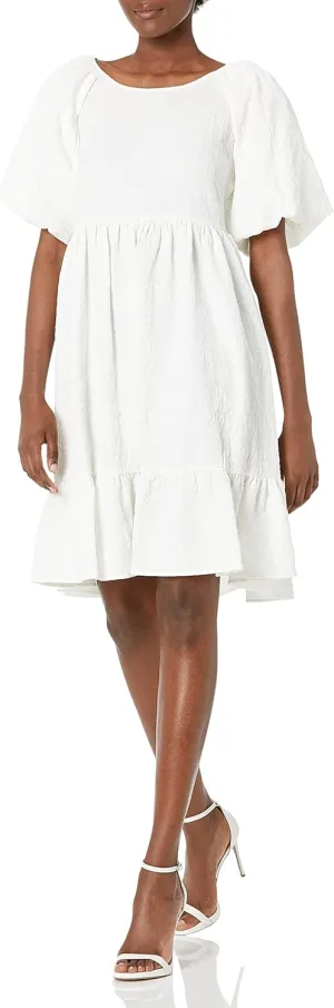 BCBGeneration Women's Puff Sleeve Babydoll Dress