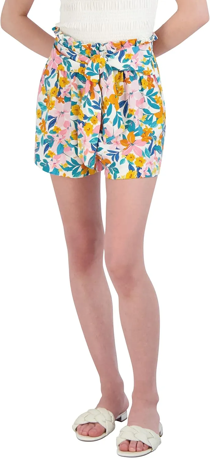 BCBGeneration Women's Relaxed Elastic Tie Front Paperbag Short