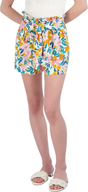 BCBGeneration Women's Relaxed Elastic Tie Front Paperbag Short