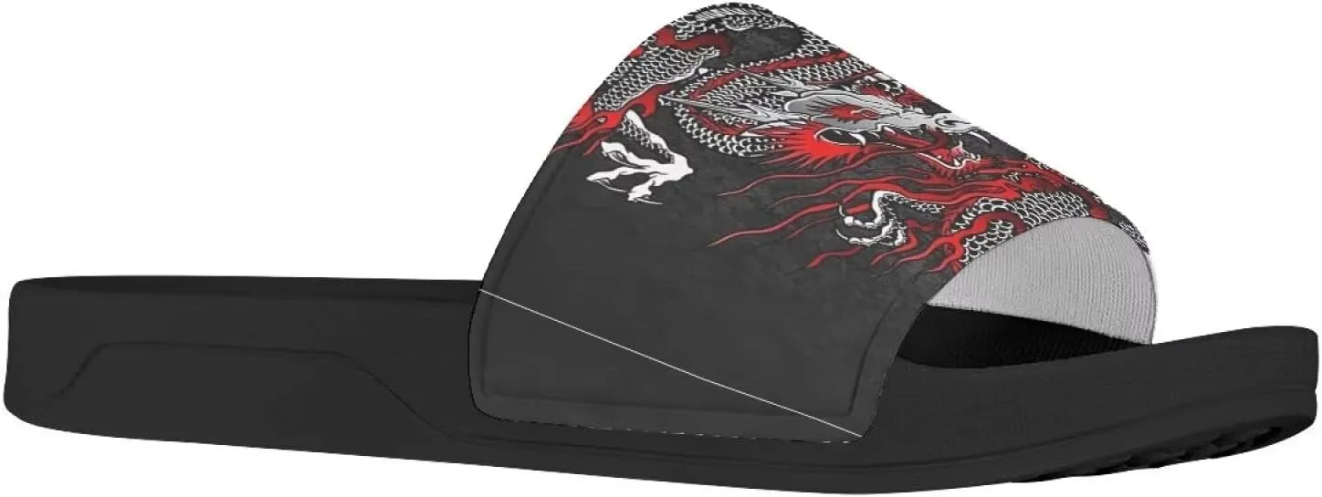 Binienty Funny Slippers for Adults Sandals Unisex Non Slip Quick Drying Shower Slides Bathroom Shoes