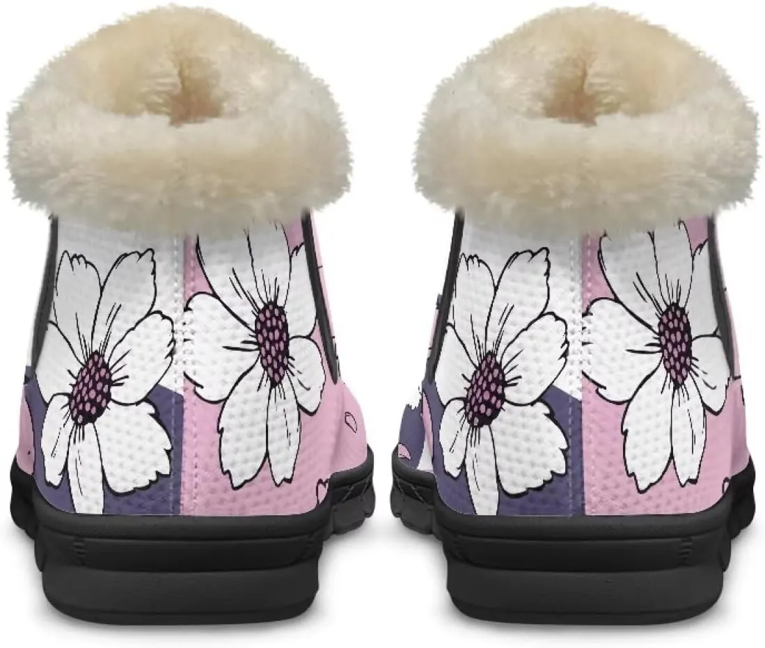 Binienty Warm Snow Boots for Women Winter Slip On Ankle Booties for Outdoor Travel