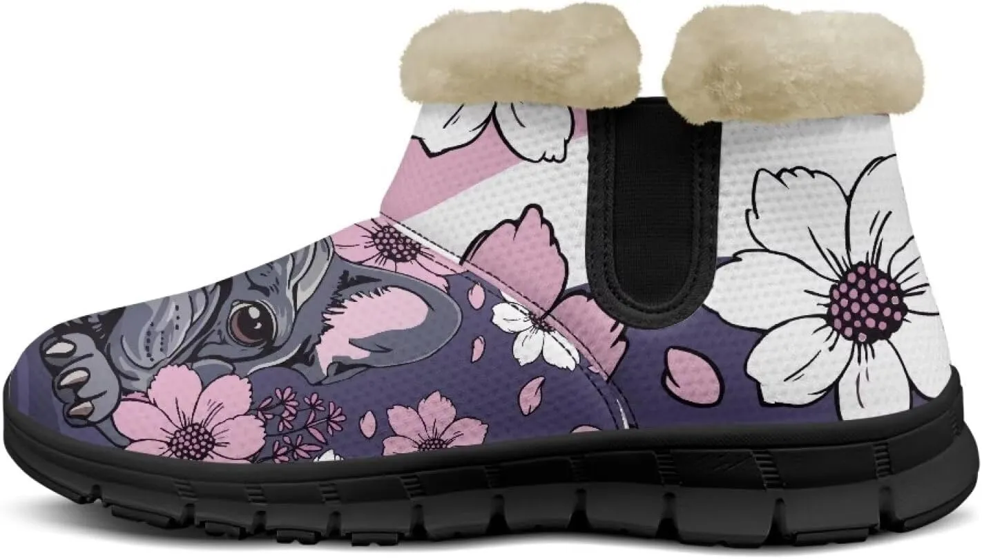 Binienty Warm Snow Boots for Women Winter Slip On Ankle Booties for Outdoor Travel