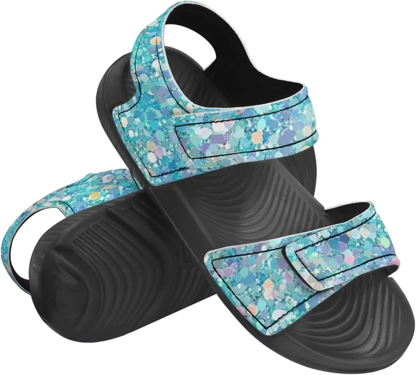 Bling Bling Sandals for Kids Girls US 5 Fashion Summer Dress Shoes Princess Beach Water Shoes Adjustable Outdoor Sport Hiking Sandals