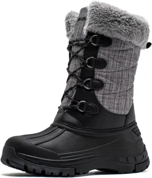 BODATU Boys Snow Boots Outdoor Waterproof Winter Kids Shoes