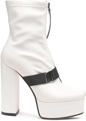 Boomer Chunky High Block Heel Boots