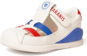 Boy and Girl Summer Sandals Toddler Leather Closed Toe Summer Sandals Baby Lightweight Crib First Walker Shoes