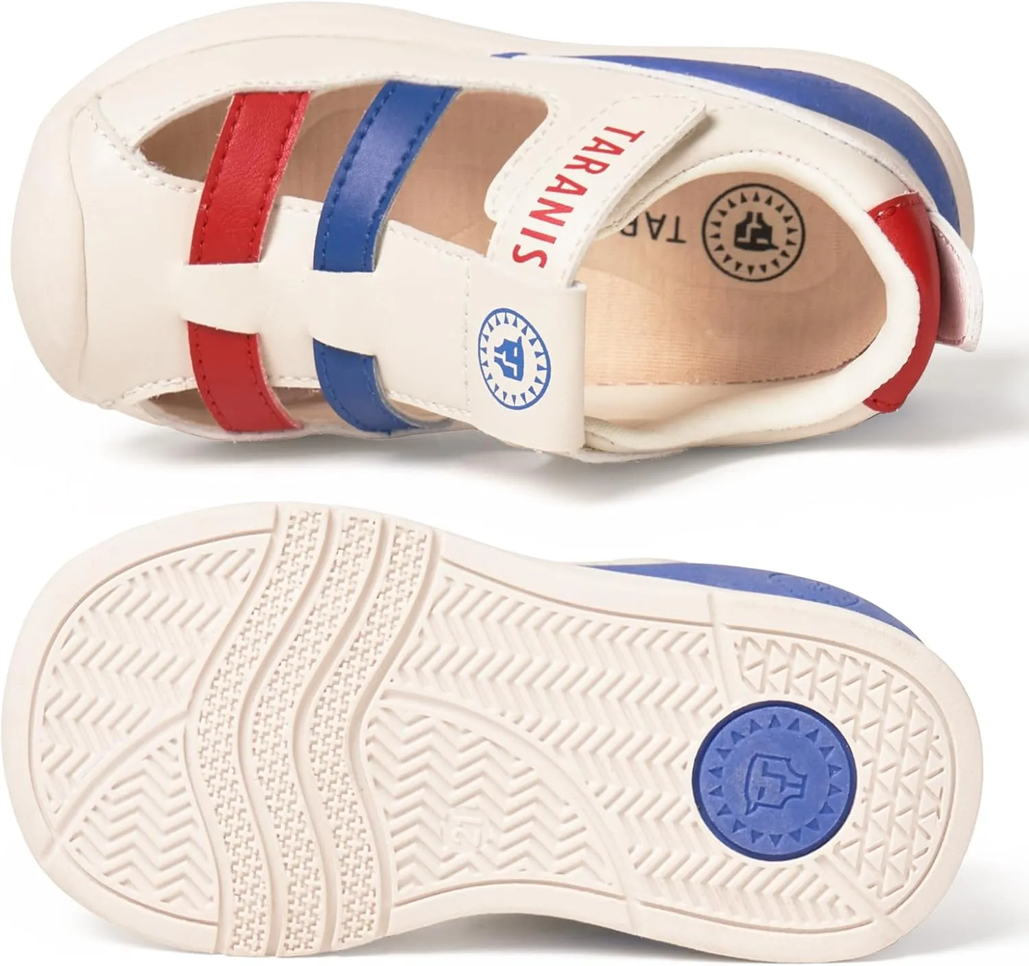 Boy and Girl Summer Sandals Toddler Leather Closed Toe Summer Sandals Baby Lightweight Crib First Walker Shoes