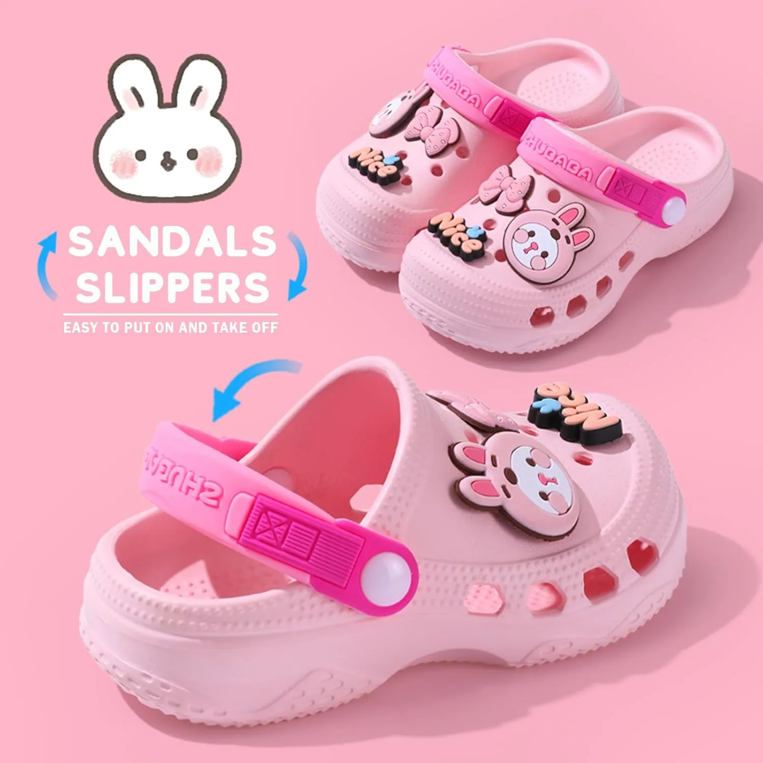 Boys Girls Toddler Clogs Little Kids Slip on Slides Sandals Children Summer Beach Pool Outdoor Water Shoes Shower Slippers