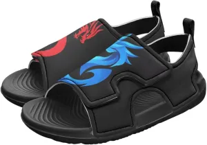 Boys Sandals Summer Kids Shoes Fire Dragon Print Open Toe Sport Outdoor Athletic Sandals Quick Dry Water Shoes