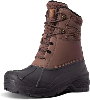 CAMEL CROWN Men's Snow Boots Insulated Waterproof Winter Boots Durable Non-Slip Fur Warm Outdoor Climbing Shoes