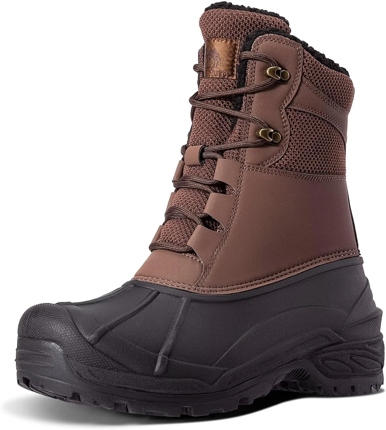 CAMEL CROWN Men's Snow Boots Insulated Waterproof Winter Boots Durable Non-Slip Fur Warm Outdoor Climbing Shoes
