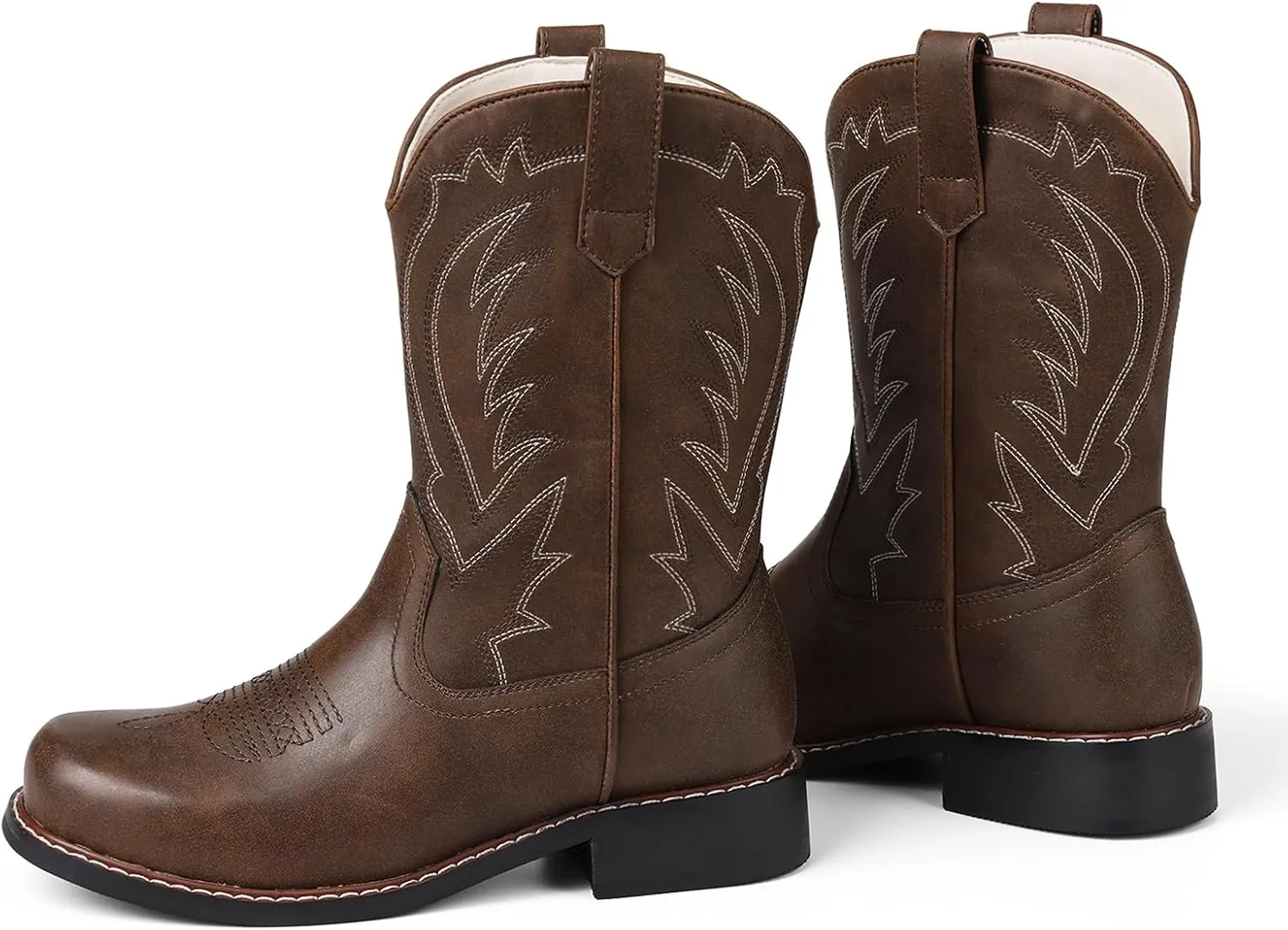 Celbreez Kids Cowboy Boots for Boys Girls Toddler Cwoboy Cowgril Western Boots Square Toe Mid Calf Riding Shoes Little Kid/Big Kid/Toddler