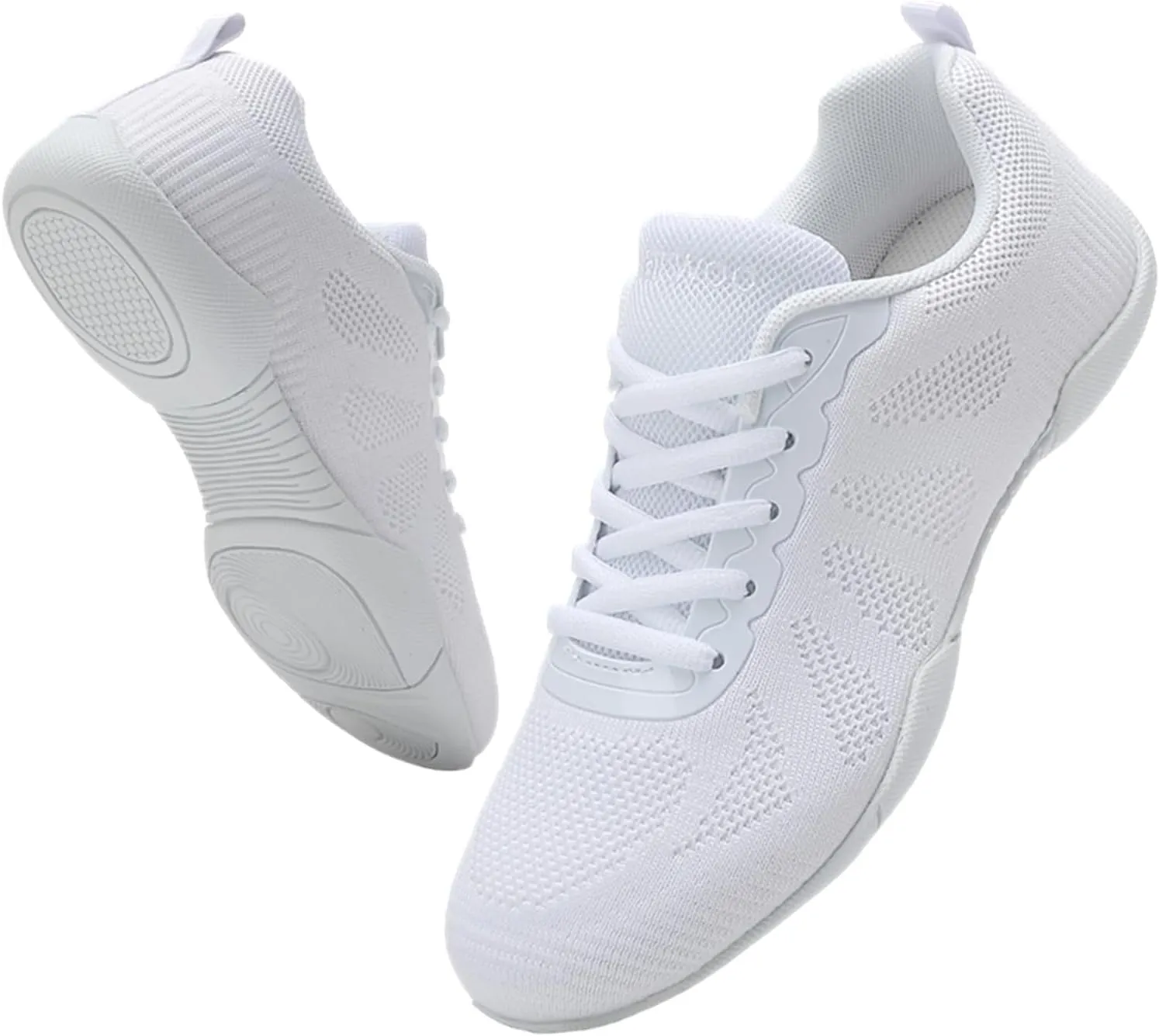 Cheer Shoes Girls Black Cheerleading Dance Shoes Athletic Training Tennis Breathable Youth Competition Cheer Sneakers Little Kid Size 12 to Women 11.5