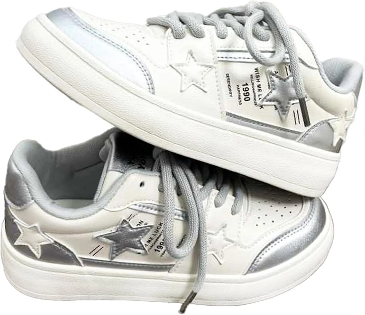 Chunky Platform Star Sneakers for Women Girl's Cute Skate Shoes Chic Y2k Casual Preppy Student Back School, Travel