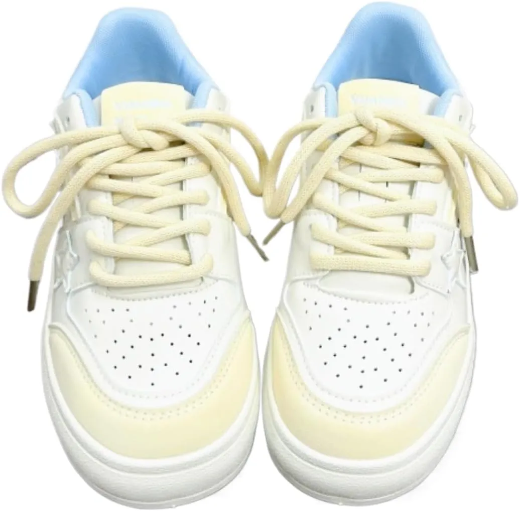 Chunky Platform Star Sneakers for Women Girl's Cute Skate Shoes Chic Y2k Casual Preppy Student Back School, Travel