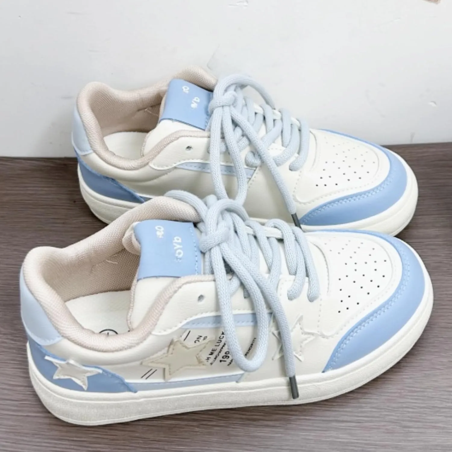 Chunky Platform Star Sneakers for Women Girl's Cute Skate Shoes Chic Y2k Casual Preppy Student Back School, Travel