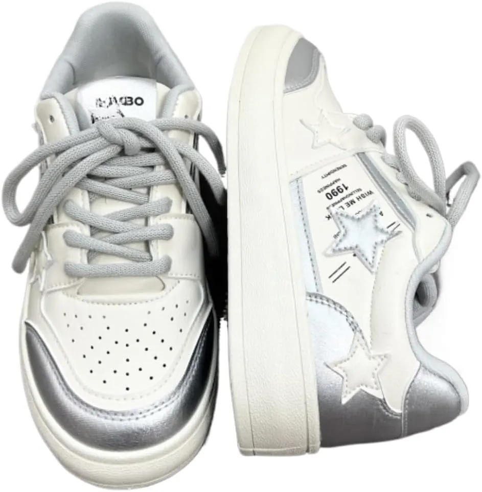 Chunky Platform Star Sneakers for Women Girl's Cute Skate Shoes Chic Y2k Casual Preppy Student Back School, Travel