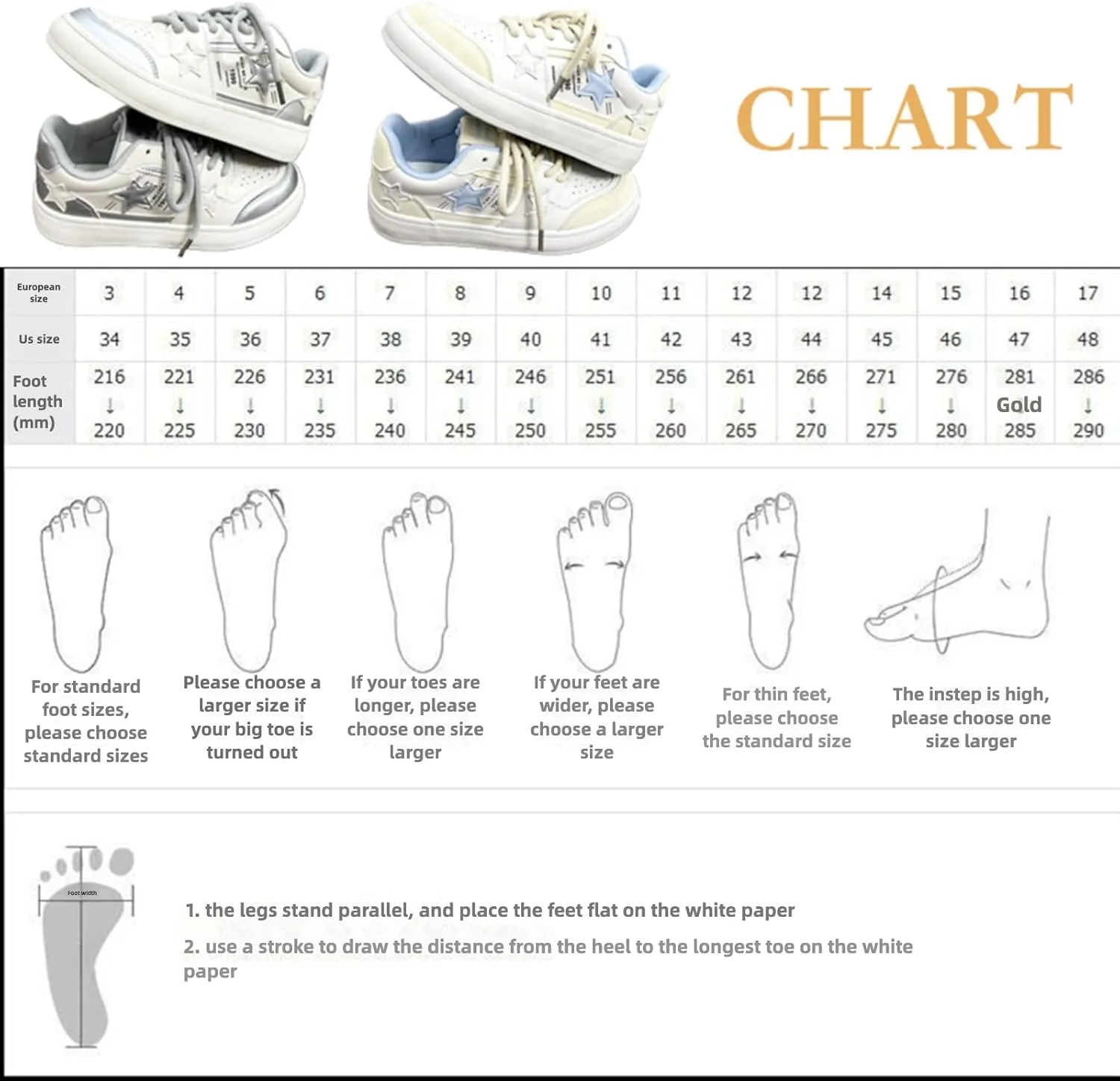 Chunky Platform Star Sneakers for Women Girl's Cute Skate Shoes Chic Y2k Casual Preppy Student Back School, Travel