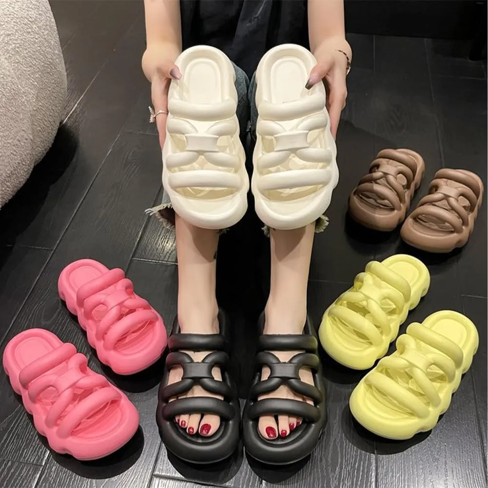 Cloud Slippers Pillow House Slippers for Women and Men|Non Slip Quick Drying Shower Slides Bathroom Sandals|Thick Sole|Indoor Or Outdoor