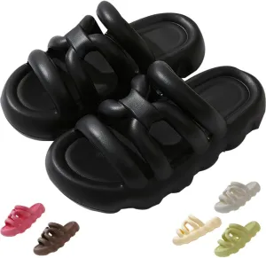 Cloud Slippers Pillow House Slippers for Women and Men|Non Slip Quick Drying Shower Slides Bathroom Sandals|Thick Sole|Indoor Or Outdoor