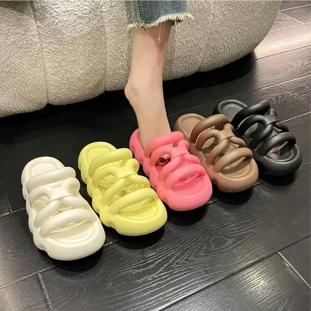 Cloud Slippers Pillow House Slippers for Women and Men|Non Slip Quick Drying Shower Slides Bathroom Sandals|Thick Sole|Indoor Or Outdoor