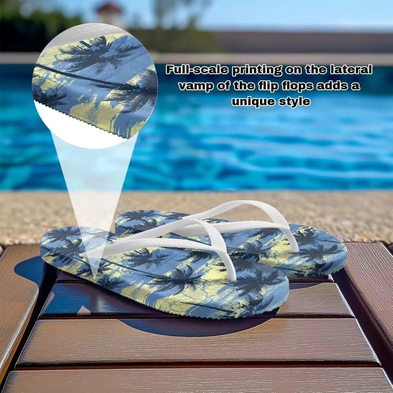 Coloranimal Flip Flops for Women Sandals Women Summer Beach Sandals Non Slip Shower Slippers Y Sandals Comfort Flip-Flops Slippers Thong Sandals