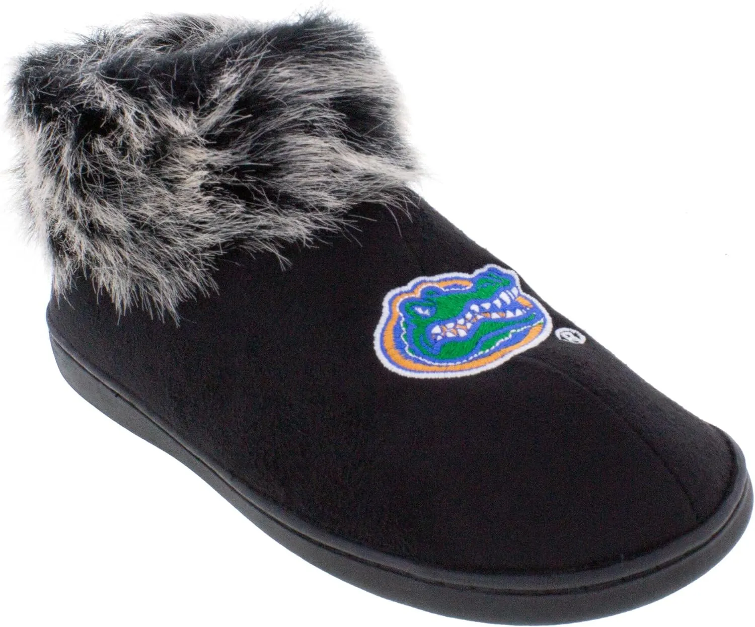 Comfy Feet Womens NCAA Faux Sheepskin Furry Top Indoor Outdoor Slippers