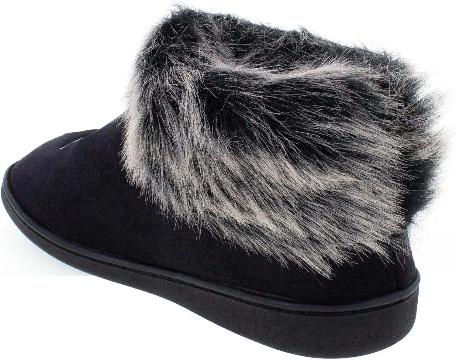 Comfy Feet Womens NCAA Faux Sheepskin Furry Top Indoor Outdoor Slippers