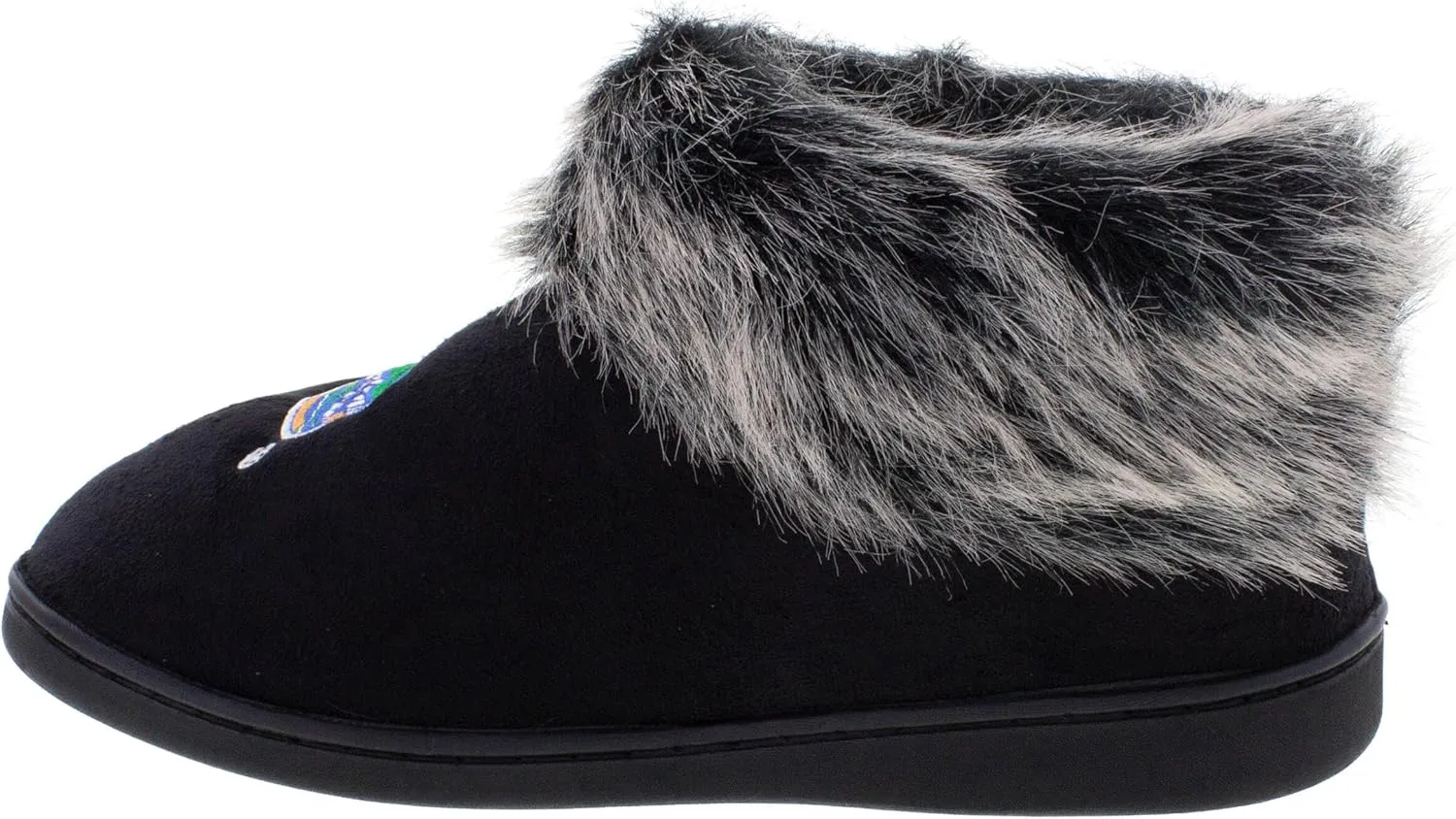 Comfy Feet Womens NCAA Faux Sheepskin Furry Top Indoor Outdoor Slippers