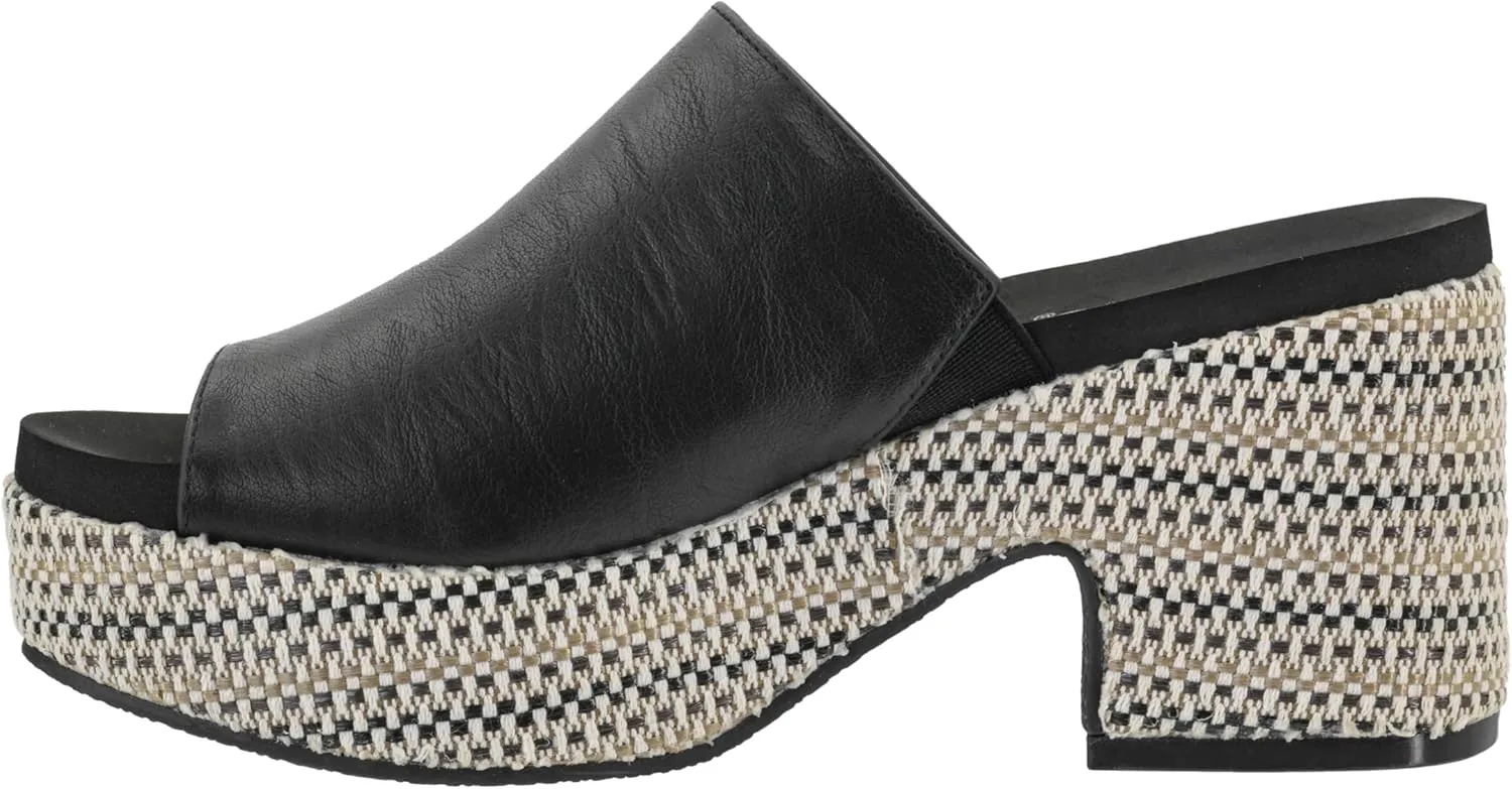 Corkys Footwear Totally Buggin Heeled Sandal - With A 3.25-Inch heel And 1-Inch platform, Chunky Heel, Slip-on Comfort, EVA Insole, and a Stylish Raffia Outsole