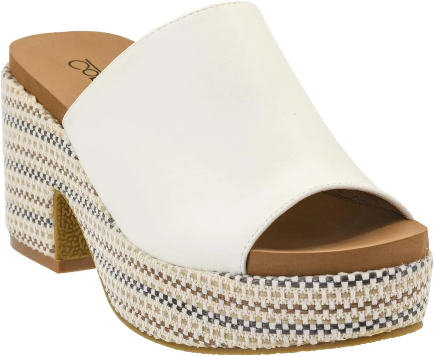 Corkys Footwear Totally Buggin Heeled Sandal - With A 3.25-Inch heel And 1-Inch platform, Chunky Heel, Slip-on Comfort, EVA Insole, and a Stylish Raffia Outsole