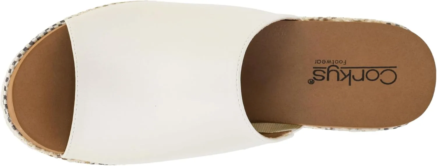 Corkys Footwear Totally Buggin Heeled Sandal - With A 3.25-Inch heel And 1-Inch platform, Chunky Heel, Slip-on Comfort, EVA Insole, and a Stylish Raffia Outsole