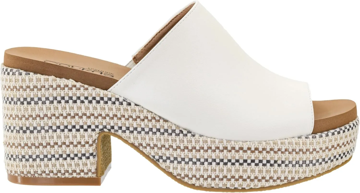 Corkys Footwear Totally Buggin Heeled Sandal - With A 3.25-Inch heel And 1-Inch platform, Chunky Heel, Slip-on Comfort, EVA Insole, and a Stylish Raffia Outsole