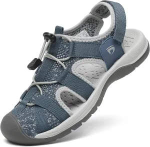 Dannto Women's Sport Sandals Close Toe Mesh Hiking Outdoor Athletic Casual Walking Sandals Water Shoes