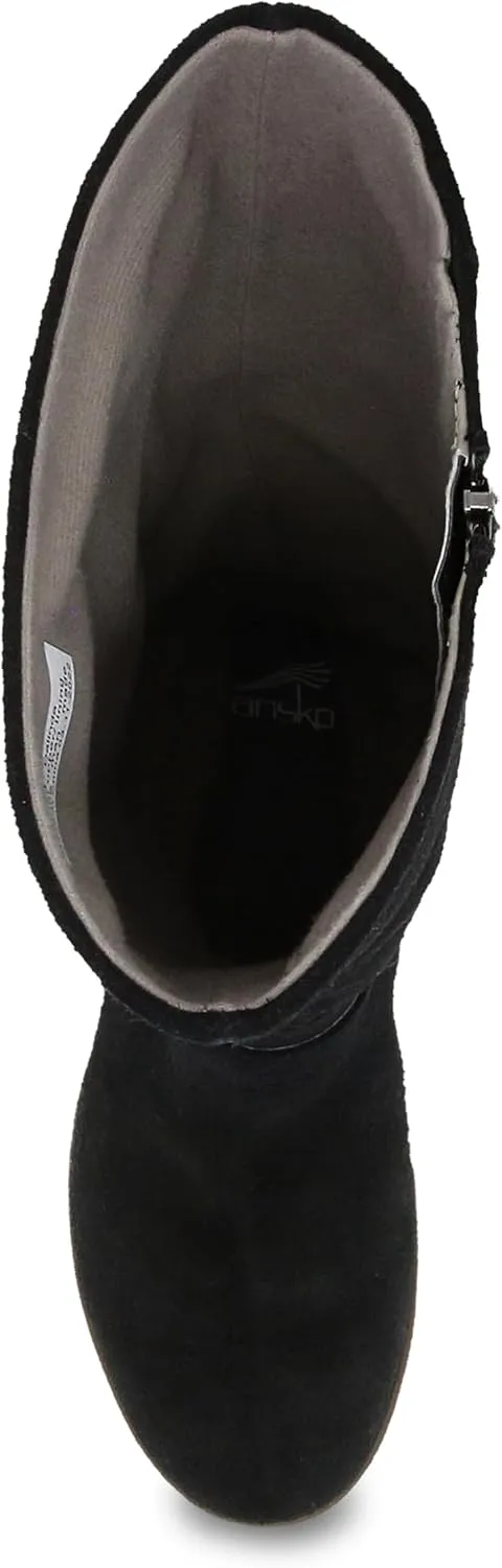 Dansko Dalinda Women's Super Stylish Tall Shaft Boot - Waterproof Leather and Construction with Rubber Outsole and Leather Stacked Heel for Long-Lasting Style in Any Weather