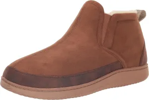 Dearfoams Men's Spencer Microsuede Indoor/Outdoor Comfort Boot with Fleece Lining