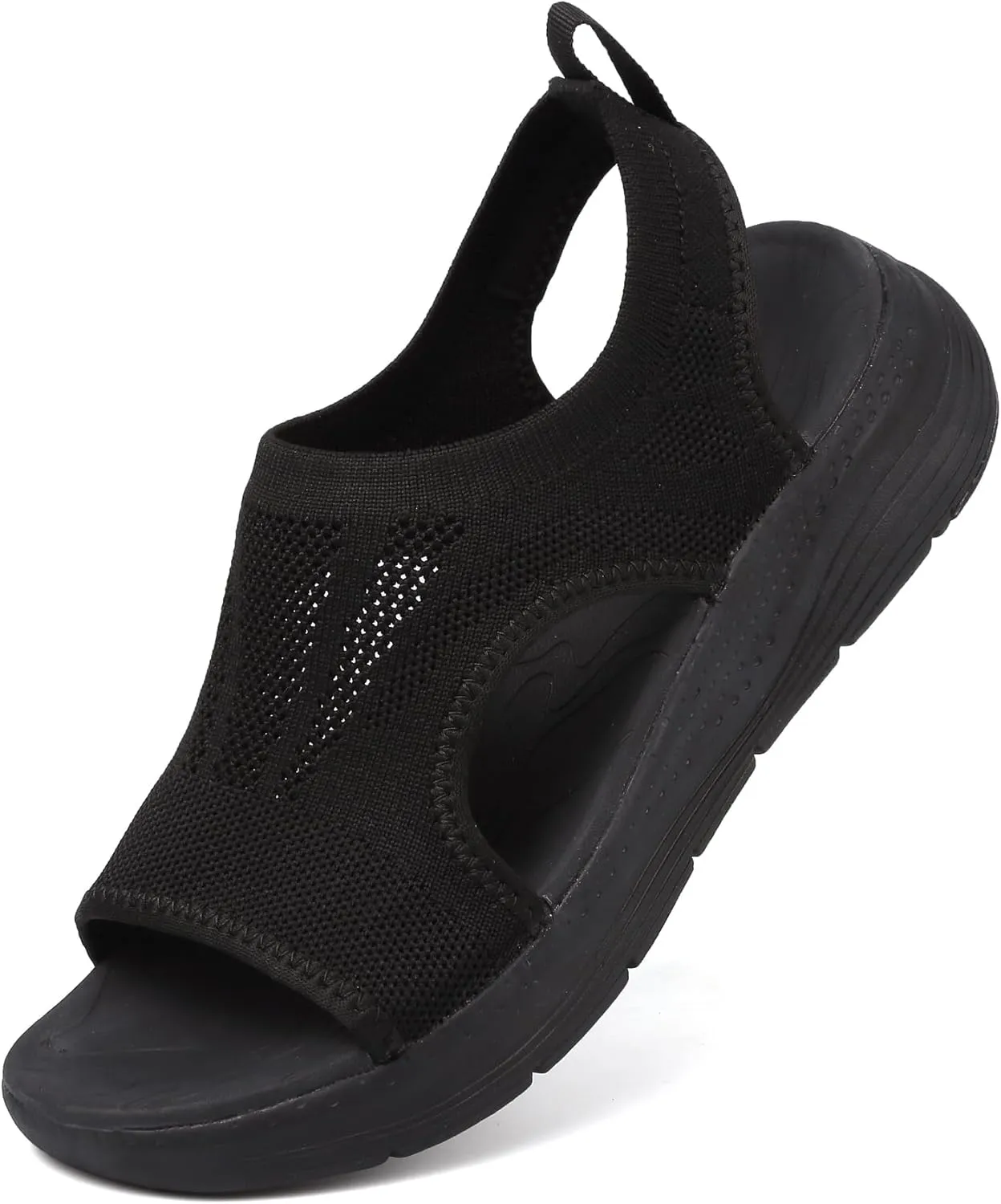 DimaiGlobal Women's Walking Sandals Arch Support Orthotic Comfort Slip-On Sport Sandals Open-Toe Platform Sandals for Plantar Fasciitis Summer Beach Casual