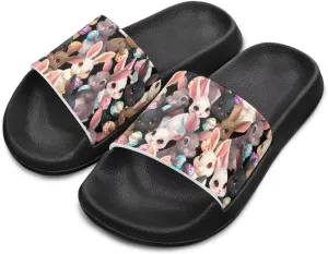 Doojoayie Non-Slip Easter Theme Slides for Kids for Egg Decorating & Hunting