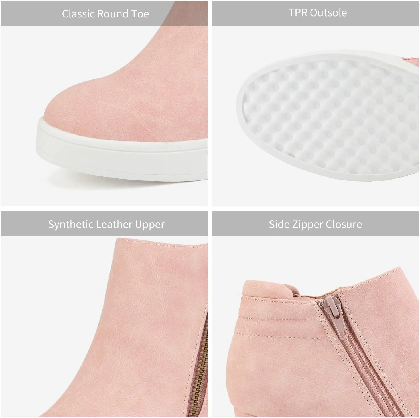 DREAM PAIRS Women’s Platform Wedge Sneakers Ankle Booties